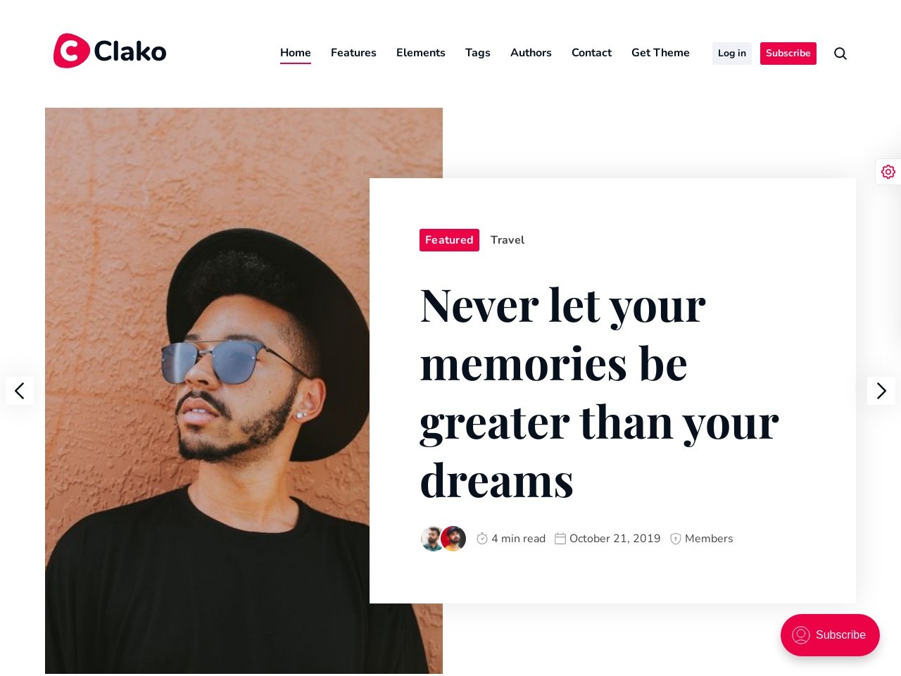 Clako - Ghost Blog And Magazine Theme