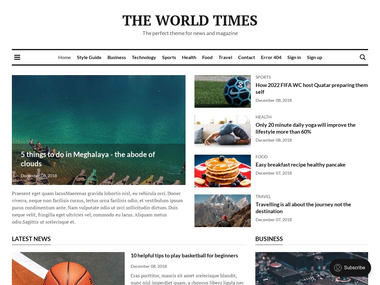 World Times - Newspaper & Magazine Style Ghost Blog Theme